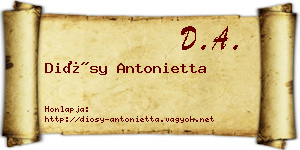 Diósy Antonietta névjegykártya